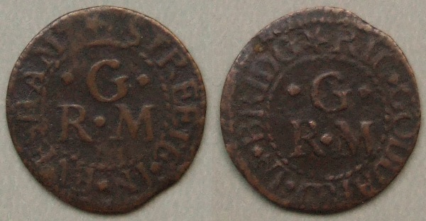 Evesham, Ric Goddard farthing token N5684 Evesham, Ric Goddard farthing token N5684